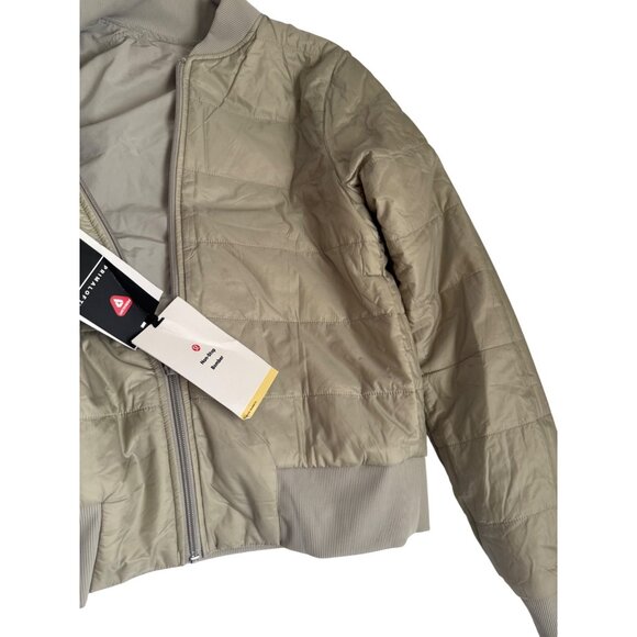 Lululemon Women's Reversible Bomber Jacket Size 6 Polyester & Nylon Beige. - Picture 13 of 14